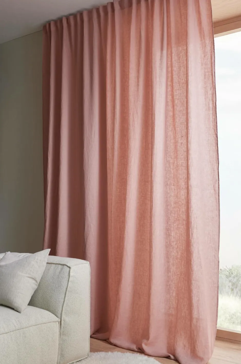 Outlet Ellos Home Multibåndslængde Malva Wide ekstra bred, 1 stk. i 100% hør Rosa