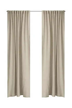 Discount Ellos Home Multibåndsgardin Elly i genanvendt halvlinned 2-pak Linen beige