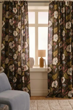 Outlet Ellos Home Multibåndsgardin Hilma 2-pak Mørk olivengrøn