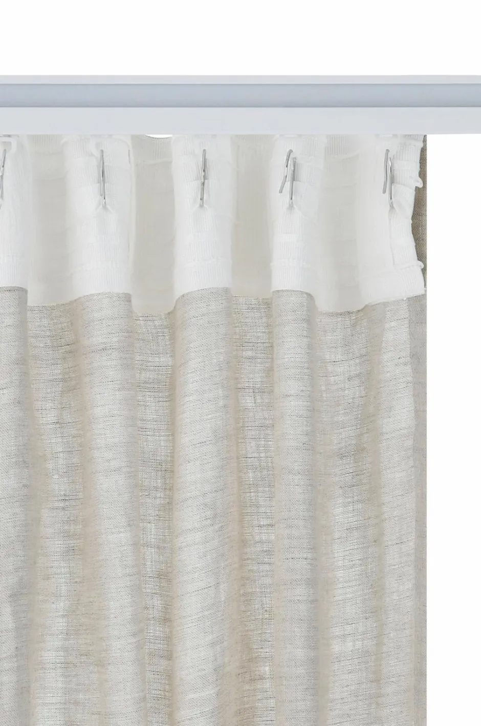 Outlet Ellos Home Multibåndslængde Malva 2-pak i 100% hør A121b 100% linen beige