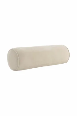 Best Ellos Home Pølsepude Nora Cylinder i velour BEIGE
