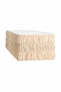 Sale Ellos Home Polstring af seng Candice Elastic 60 cm i hør Cremet hvid