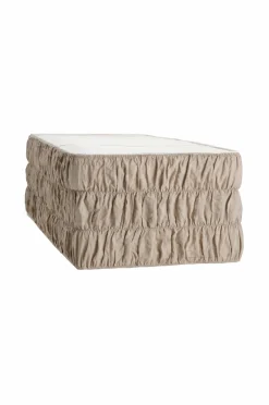 Best Ellos Home Polstring af seng Candice Elastic 60 cm i hør Linen beige