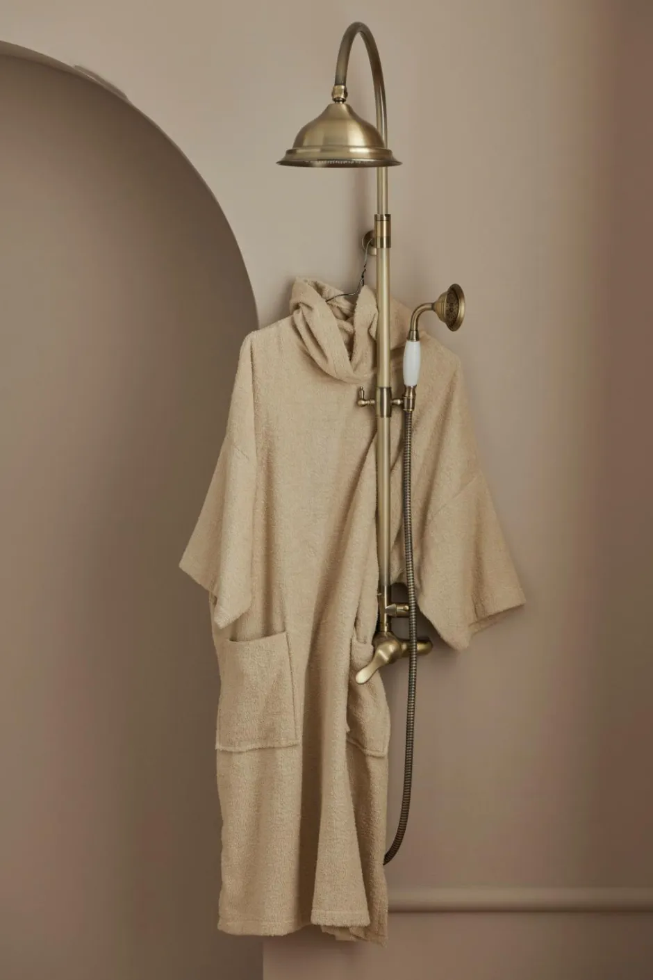 Online Ellos Home Poncho Elise i frotté Beige