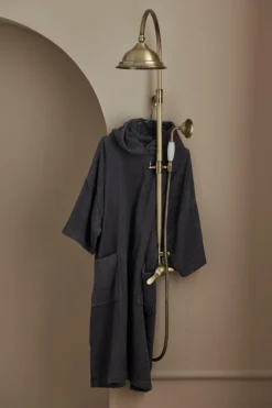 New Ellos Home Poncho Elise i frotté Mørkegrå