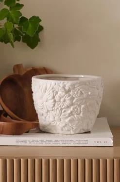 Best Ellos Home Potteskjuler Flower højde 20 cm Hvid