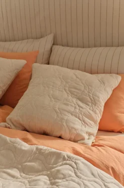 Clearance Ellos Home Pudebetræk Elly Quilted i genanvendt halvlinned Cremet hvid