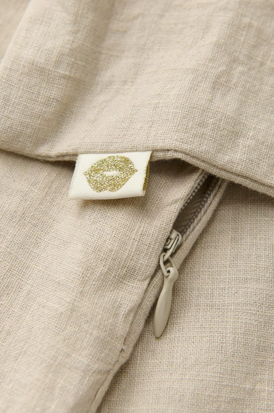 Best Ellos Home Pudebetræk Elly i genanvendt halvlinned Linen beige