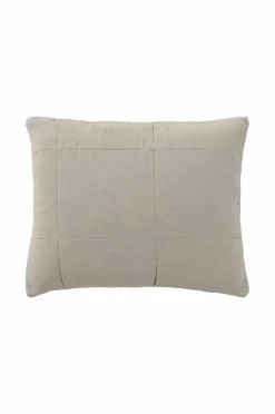 Discount Ellos Home Pudebetræk Candice Square i vasket hør A121b 100% linen beige