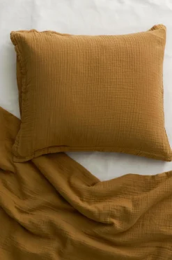 Clearance Ellos Home Pudebetræk Candela i muslin Brungul