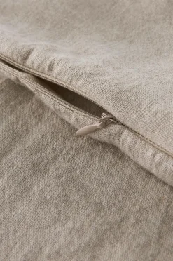 Clearance Ellos Home Pudebetræk Candice Zip i vasket hør 40x60 cm Lærredsbeige