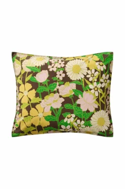 Discount Ellos Home Pudebetræk Avery Flower i bomuldspercale Brun