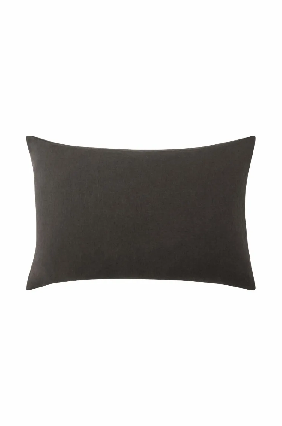 Discount Ellos Home Pudebetræk Candice Zip i vasket hør 40x60 cm Gråsort