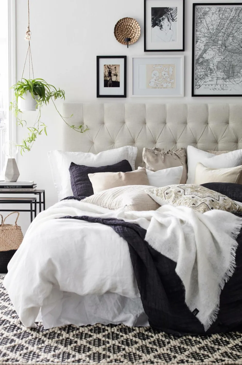 Clearance Ellos Home Pudebetræk Candice af vasket hør Blueblack - ebony