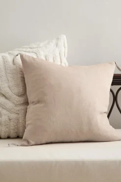Clearance Ellos Home Pudebetræk Candice Tassel af vasket hør, 50x50 cm Lys rosa