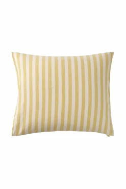 Clearance Ellos Home Pudebetræk Elly Classic Stripe i genanvendt halvlinned Lys grøngul