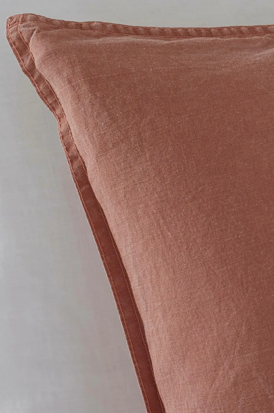 Ellos Home Pudebetræk Rania i vintagevasket bomuld Rustpink