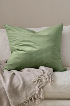 Discount Ellos Home Pudebetræk Nora i velour Lysegrøn