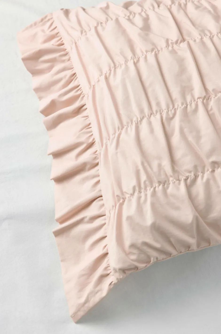 Discount Ellos Home Pudebetræk Avery Elastic i bomuldspercale Lys abrikosrosa