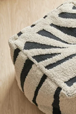 Outlet Ellos Home Puf Albin 54x54 cm Sort/natur