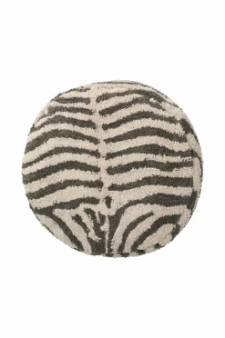 Ellos Home Puf Zebby Khakigrøn / cremefarvet
