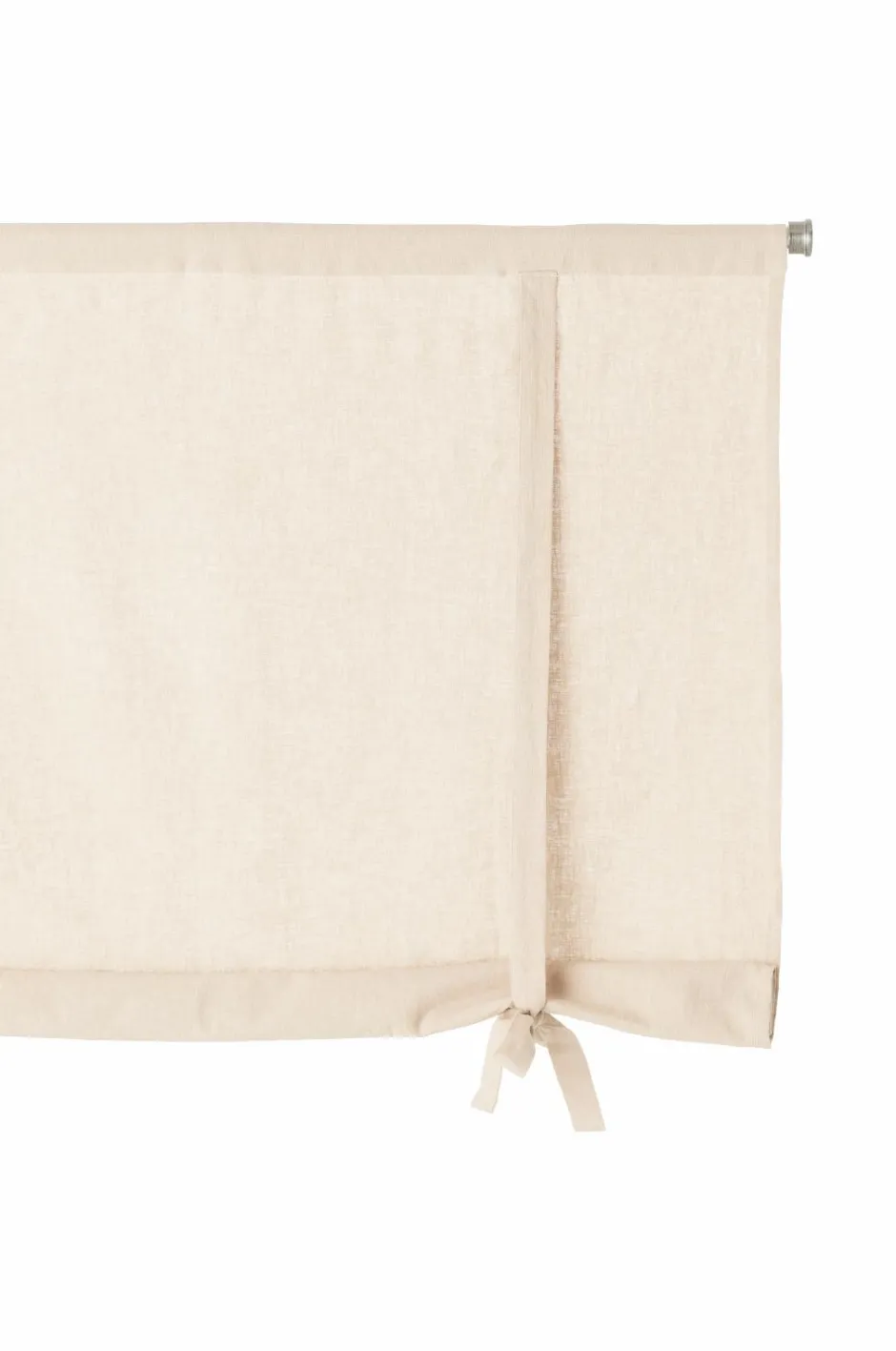 Discount Ellos Home Roll up-gardin Elly i genanvendt halvlinned Cremet hvid