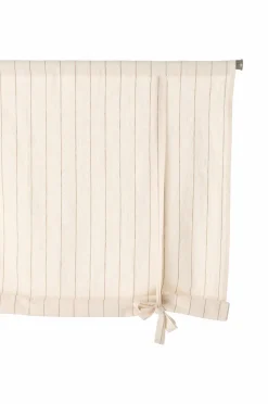 Best Ellos Home Roll up-gardin Elly Thin Stripe Rollup i genanvendt halvlinned Bronzebrun