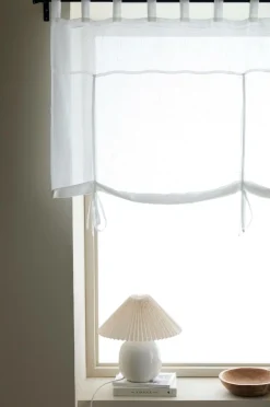 Outlet Ellos Home Roll up-gardin Lara Mat hvid hvid