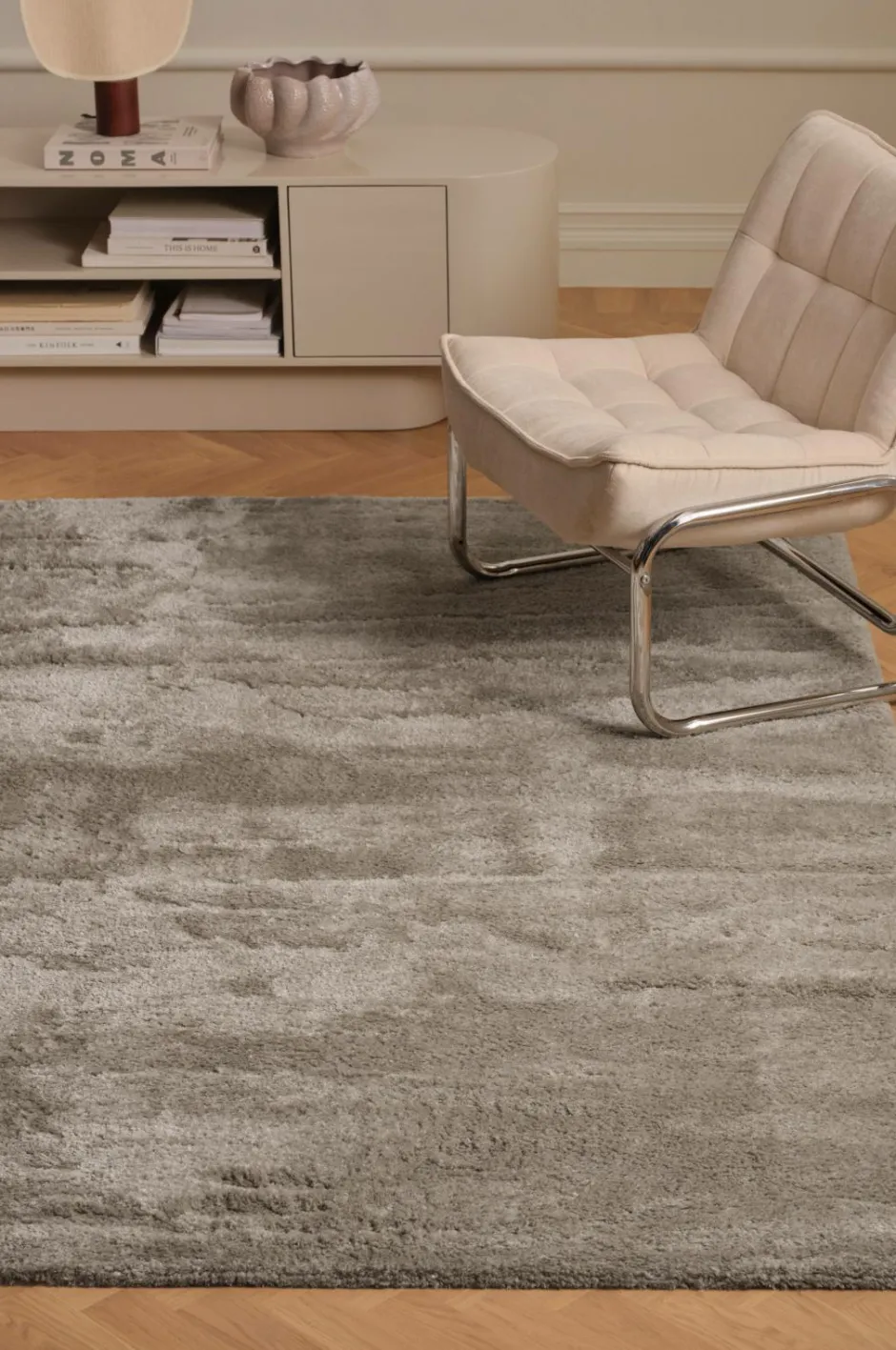 Best Ellos Home Ryatæppe Desio Shaggycarpet Lysegrå