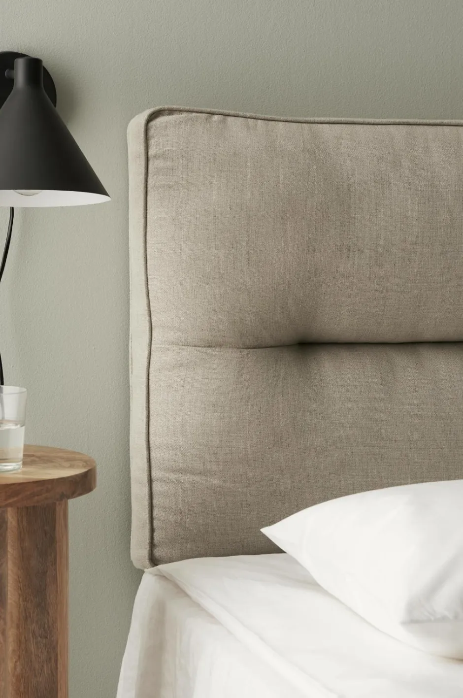 Discount Ellos Home Sengegavl Sleep 180 cm Lys beige