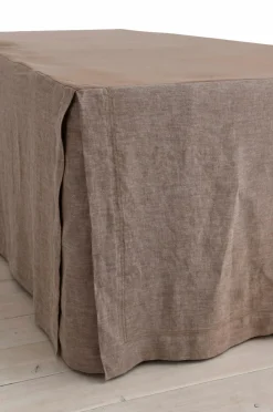 Ellos Home Sengekappe Elmira i vasket hør 60 cm Kanelbrun/hørfarvet