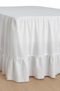 Best Ellos Home Sengekappe Juliette Giant i vasket bomuld 52 cm Hvid