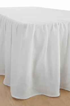Sale Ellos Home Sengekappe Candice i vasket hør 60 cm Mat hvid hvid