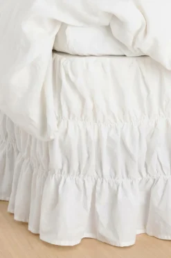 Discount Ellos Home Sengekappe Juliette Elastic i økologisk bomuld 60 cm Hvid