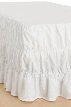 Discount Ellos Home Sengekappe Juliette Elastic i økologisk bomuld 60 cm Hvid