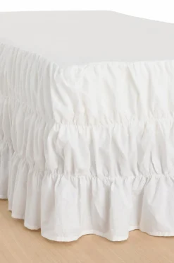 Sale Ellos Home Sengekappe Juliette Elastic i økologisk bomuld 52 cm Hvid