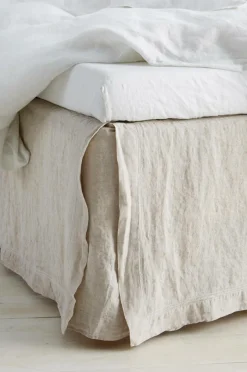 Outlet Ellos Home Sengekappe Elmira 45 cm A121b 100% linen beige