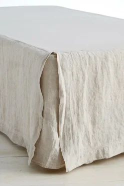 Outlet Ellos Home Sengekappe Elmira 45 cm A121b 100% linen beige