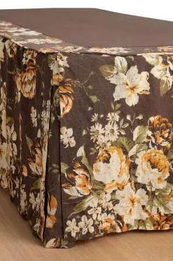 Best Ellos Home Sengekappe Candice Rose i vasket linned 60 cm Brun