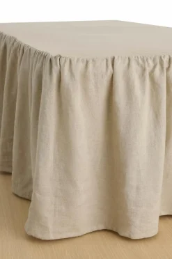 Discount Ellos Home Sengekappe Candice i vasket linned 52 cm Linen beige