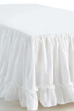 Hot Ellos Home Sengekappe Juliette Frill højde 45 cm Hvid