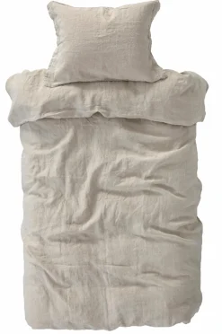 Outlet Ellos Home Sengesæt Candice i vasket hør - 2 eller 3 dele Lærredsbeige
