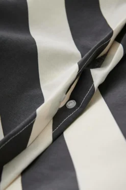 Outlet Ellos Home Sengesæt Diagonal Stripe i bomuld 2 dele Gråsort