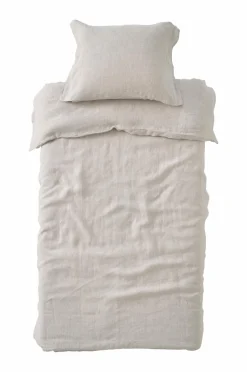 Outlet Ellos Home Sengesæt Elmira i vasket hør 2 eller 3 dele A121b 100% linen beige