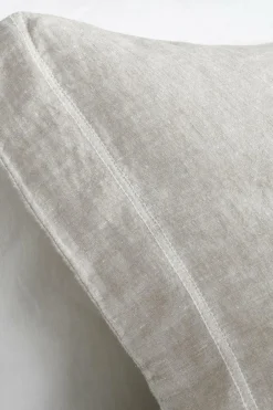 Outlet Ellos Home Sengesæt Elmira i vasket hør 2 eller 3 dele A121b 100% linen beige