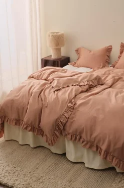 Best Ellos Home Sengesæt Gloria i bomuldssatin 2 eller 3 stykker Nougatrosa