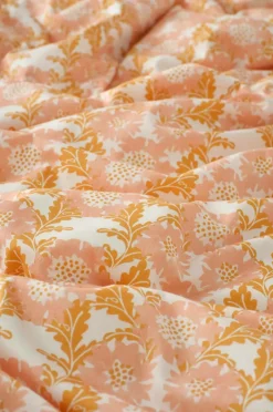 Best Ellos Home Sengesæt Glorai Flower i bomuldssatin Rosa/gul