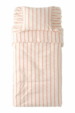 Discount Ellos Home Sengesæt Juliette Garland Giant Frill i bomuld 2 dele Abrikosrosa/creme