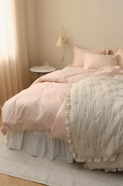 Sale Ellos Home Sengesæt Juliette af økologisk bomuld - 2 eller 3 dele Lys hot pink