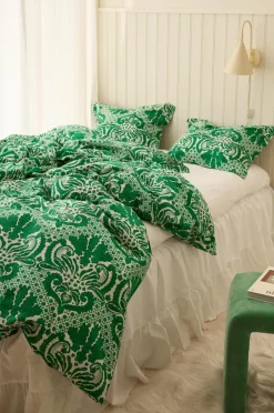 Online Ellos Home Sengesæt Juliett Medallion i bomuld 2 eller 3 stykker Ærtegrøn